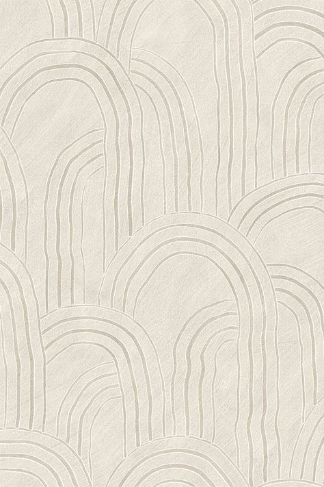 Cream colored wallpaper having an organic pattern formed from free-form hand-painted arcs that nest into one another. Subtle Living Room Wallpaper, Living Room Wallpaper Texture Seamless, Natural Textured Wallpaper, Modern Neutral Wallpaper, Modern Organic Painting, Modern Organic Wallpaper, Organic Modern Wallpaper, Cream Pattern Wallpaper, Wallpaper Interior Design Texture