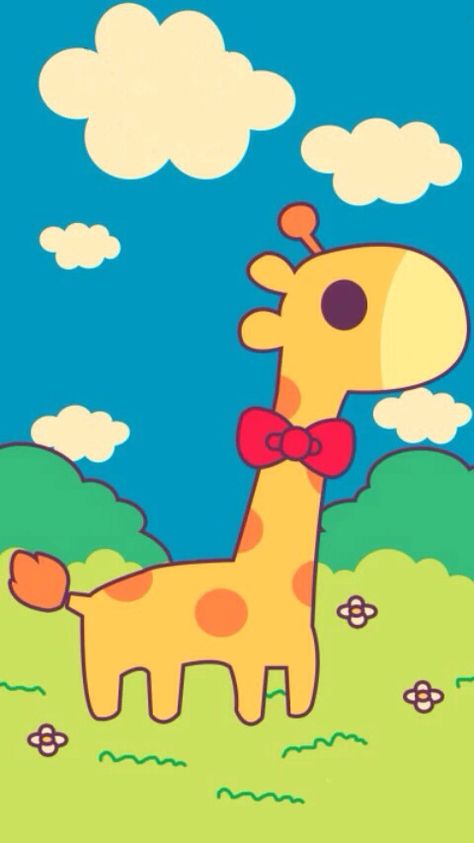 Kawaii giraffe iPhone 5 wallpaper Kawaii Giraffe, Wallpaper Iphone Quotes Songs, Doodle Aesthetic, Giraffe Illustration, Cap Cute, Iphone 5 Wallpaper, 5 Wallpaper, Doodle Cartoon, Star Painting