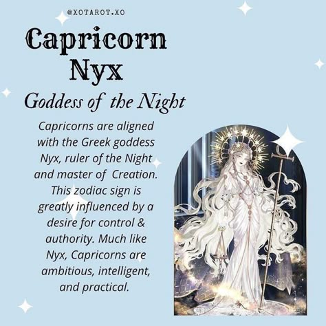 Capricorn Vibes, Nyx Goddess, Goddess Of The Night, Capricorn Aesthetic, Capricorn Art, Capricorn Sun, Astrology Capricorn, Capricorn Girl, Capricorn Season