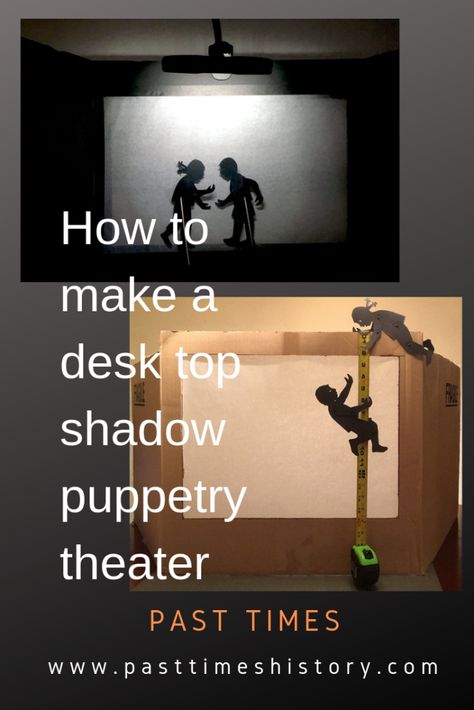 Instructions how to make a desktop shadow puppetry theater from a store-bought presentation board or a box at home or in the classroom. Shadow Puppet Theatre Diy, Puppetry Theater, Shadow Theater, Shadow Puppetry, Diy Moving, Puppetry Arts, Puppetry Theatre, Theatre Diy, Class Inspiration