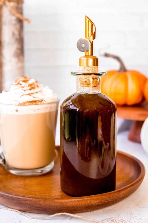 Used Stevia as the sweetener and added this plus pumpkin caramel skinny syrup to the coffee 👌. Sugar Free Pumpkin Sauce For Coffee, Starbucks Pumpkin Sauce Recipe, Healthy Pumpkin Syrup For Coffee, Homemade Pumpkin Spice Coffee Syrup, Sugar Free Pumpkin Spice Syrup, How To Make Pumpkin Spice Syrup For Coffee, Copycat Starbucks Pumpkin Spice Syrup, Diy Syrup, Homemade Pumpkin Spice Latte