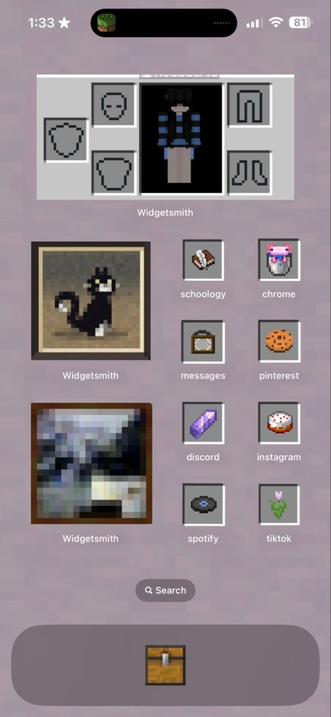 Video Game Iphone Layout, Minecraft Aesthetic Widget, Minecraft Widgets Aesthetic, Minecraft Phone Layout, Gaming Homescreen, Minecraft Phone Theme, Roblox Homescreen, Game Home Screen, Minecraft Homescreen