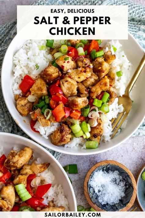 Salt and Pepper Chicken Salt And Pepper Baked Chicken, Salt And Pepper Chicken Recipe, Salt And Pepper Chicken Air Fryer, Chinese Salt And Pepper Chicken, Spicy Salt, Chicken Salt And Pepper Shakers, Salt And Pepper Chicken, Hot Spices, Breast Recipe