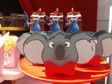 Sing 2 Party Ideas, Sing Party Ideas, Sing Movie Party Ideas, Sing Themed Birthday Party, Sing 2 Birthday Party, Sing Birthday Party Ideas, Movie Themed Birthday Party, Sing Party, Movie Party Decorations