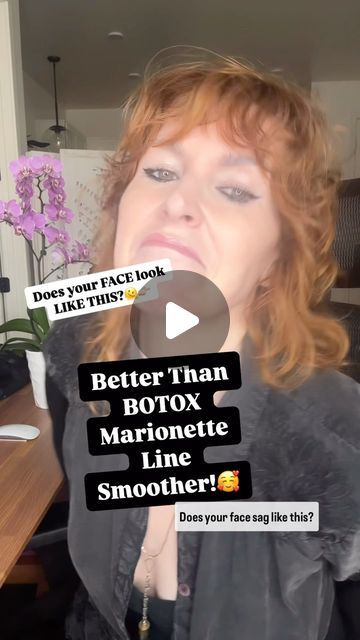 Your Age Better Guide 🔥😍 on Instagram: "Smooth lower face sag! 🫠 Comment 🤩RESHAPE🤩 if you want to try the FREE  Face HIIT workout that goes along with this Trigger Point Myofascial release technique. 

The free workout will help you counteract overactive DAO muscles and lift the corners of your mouth again - lessening and softening Marionette lines and sculpting cheeks.😍

Let’s age fiercely together! ♥️ Sadie 

#womenover30 #womenover40 #womenover50 #womenover60 and beyond! 🚀" Face Hiit Workout, Hiit Facial Workout, Jaw Massage Trigger Points, Face Yoga For Sagging Jowls, Face Yoga Facial Exercises Sagging Skin, Face Yoga Marionette Lines, Trigger Point Release, Sagging Face, Marionette Lines