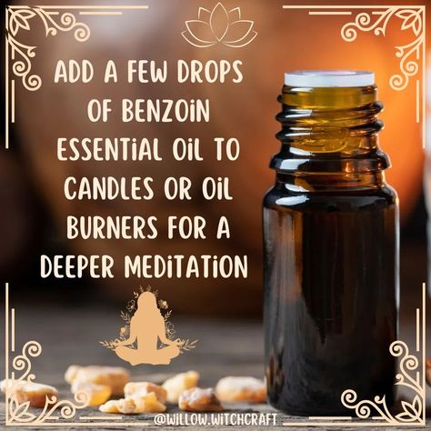 Benzoin Magickal Tip #topicoftheday #todaysposts #benzoin #benzoinmagick #benzoinmagickalproperties #magick #witchcraft #magickaltips #resin #benzoinresin #magickalproperties Essential Oil Meanings, Benzoin Essential Oil, Witch Spirituality, Folk Magic, Essential Oils Herbs, Deep Meditation, Essential Oil Recipes, Oil Recipes, Essential Oil