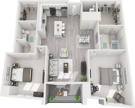 2 Bedroom Apartment Floor Plan Luxury, 2 Bedroom Apartment Floor Plan Modern, 2 Person Apartment, Two Bedroom Apartment Layout, Apartment Layout 2 Bedroom, Two Bedroom Apartment Floor Plans, Apartment Floor Plans Luxury, Apartment 2 Bedroom, 2 Bedroom Apartment Floor Plan