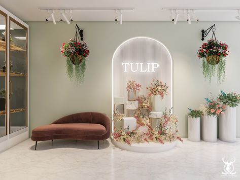 Flower Shop :: Behance Luxury Flower Shop Interior Design, Flower Shop Design Interiors, Florist Shop Interior, Bridal Shop Ideas, Florist Ideas, Flower Shop Interiors, 3dmax Vray, Flower Shop Design, Flower Store