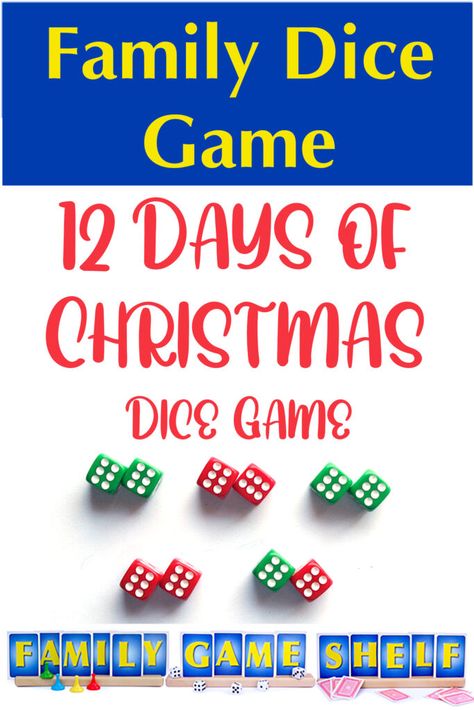 12 Days of Christmas Dice Game Christmas Dice Games For Family, Dice Games For Seniors, Games To Play With Dice, Christmas Dice Games, Christmas Dice Game, 12 Days Of Christmas Song, Ranch Christmas, Christmas Party Games For Groups, Christmas Eve Games