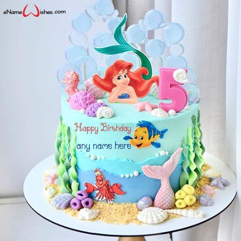 Ariel Themed Birthday Cake, Little Mermaid Birthday Decorations, Ariel Mermaid Birthday Cake, Birthday Cake Ariel Mermaid, Birthday Cake Mermaid Theme, Mermaid Cake Ideas Birthdays, Ariel The Little Mermaid Birthday Party, Mermaid Birthday Cakes For Kids, Ariel Birthday Party Cake