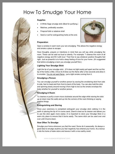 Smudge Your Home, How To Smudge, Smudging Prayer, Smudging Feathers, Sage Smudging, White Sage Smudge, Healing Spells, Energy Healing Reiki, Witchcraft For Beginners