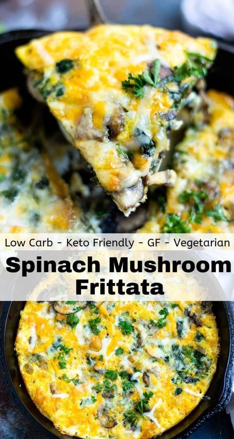 Spinach Mushroom Frittata, Fritata Recipe, Spinach Frittata Recipes, Mushroom Frittata, Monday Dinner, Meatless Monday Dinner, Spinach Frittata, Mushroom Spinach, Spinach Mushroom