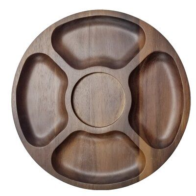 BergHOFF International Divided Serving Dish The Inner Circle, Round Serving Tray, Wooden Serving Trays, Small Snacks, Cnc Projects, Serving Tray Wood, Inner Circle, Round Tray, Dark Stains