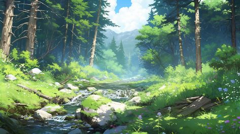 Ghibli Environment, Forest Drawings, Wallpaper Horizontal, Cottage Wallpaper, Forest Drawing, Wallpaper For Mobile, 4k Wallpaper For Mobile, Money Pit, Fantasy Background