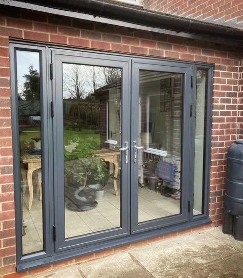 Extra Wide Patio Doors, 3 Panel Patio Door, Backyard French Doors, French Door Ideas Exterior, Aluminium French Doors Exterior, Patio French Door Ideas, Terrace Door, Front Double Doors, Aluminium Glass Door