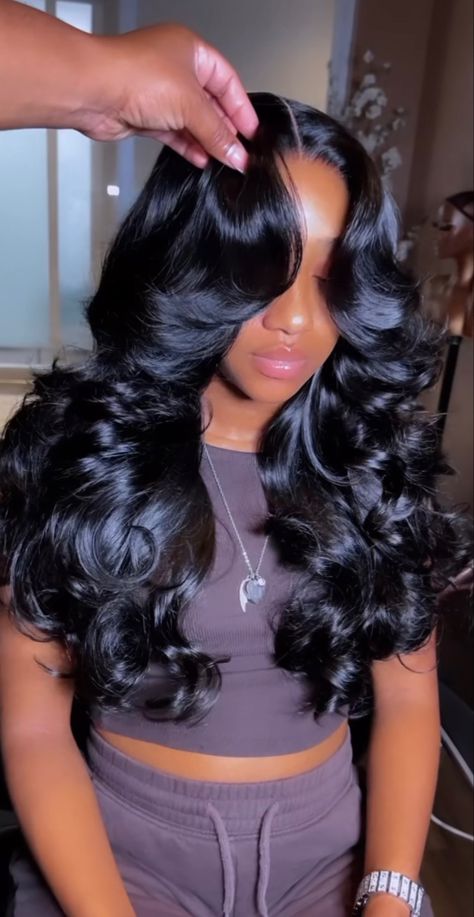 Frontal Wig Hairstyles, Birthday Hairstyles, Quick Weave Hairstyles, Hair Done, Hair Laid, Dope Hairstyles, Body Wave Hair, Front Lace Wigs Human Hair, Baddie Hairstyles