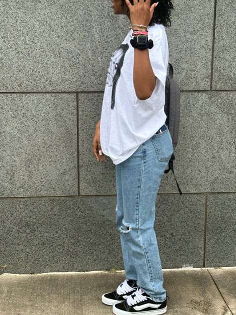 Boyfriend Jeans Outfit, Teen Fashion Trends, Stylish Summer Outfits, Cute Lazy Day Outfits, Streetwear Fashion Women, Simple Trendy Outfits, Jeans Outfit, Cute Everyday Outfits, Tshirt Outfits