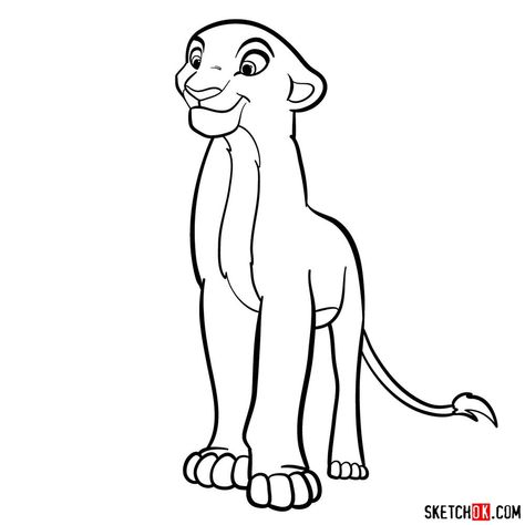 How to draw grown up Kiara Kiara Drawing, Rafiki Holding Simba, Kiara Lion King, The Lion King Characters, Big Cats Drawing, Easy Drawing Guides, Lion King Drawings, Lion King Pictures, Lion King Fan Art