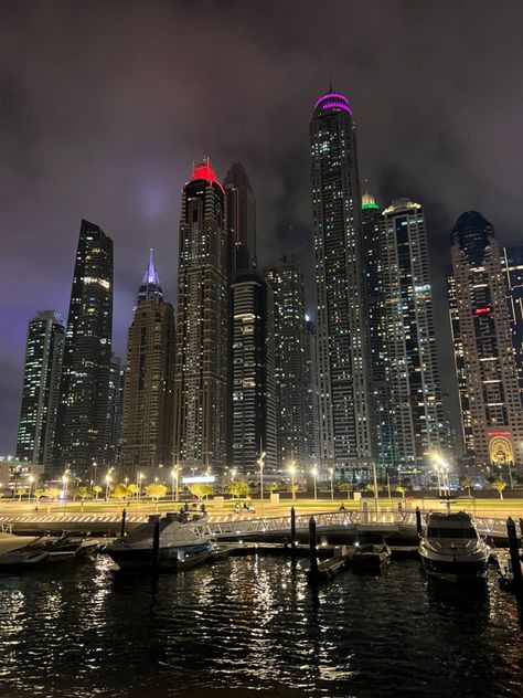 Dubai At Night, Dubai Night, Dubai Vibes, Dubai Aesthetic Night, City View Night, City View Apartment, Dubai Aesthetic, Dubai Life, Dubai City