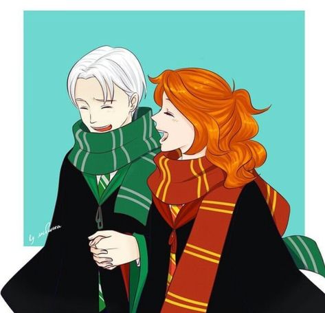 scorpius malfoy and rose weasley Rose Weasley And Scorpius Malfoy Fanart, Scorlily Fanart, Rose Weasley Fan Art, Rose Wesley, Rose And Scorpius, Rose Granger Weasley, Draco Malfoy Fanfiction, Harry Potter Portraits, Rose Weasley