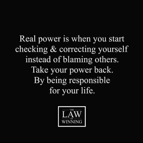 BusinessMindset101®️ on Instagram: “Take your power back. @thelawofwinning” Take Your Power Back, Power Back, Blaming Others, Spiritual Power, Take Back, Powerful Quotes, No Response, Spirituality, Cards Against Humanity