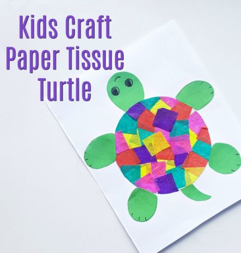 Tissue Paper Turtle Tissue Paper Turtle, Paper Turtle, Sea Turtle Craft, Turtle Craft, Ideas For Crafts, World Turtle Day, Tissue Paper Craft, Autumn 23, Turtle Crafts