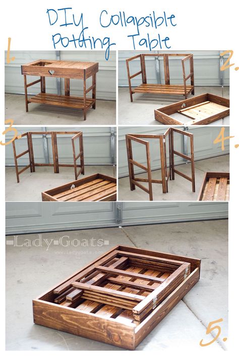 Furniture Websites, Collapsible Table, Craft Table Diy, Potting Table, Potting Bench, Market Stalls, Diy Holz, Craft Booth, Table Plans