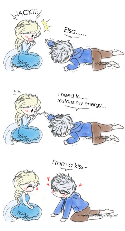 Jack and Elsa Jelsa Comics, Elsa Jack, Jelsa Fanart, Princesas Disney Anime, Jack Frost And Elsa, Jack And Elsa, Disney Princess Elsa, Funny Disney Memes, Jack Jack