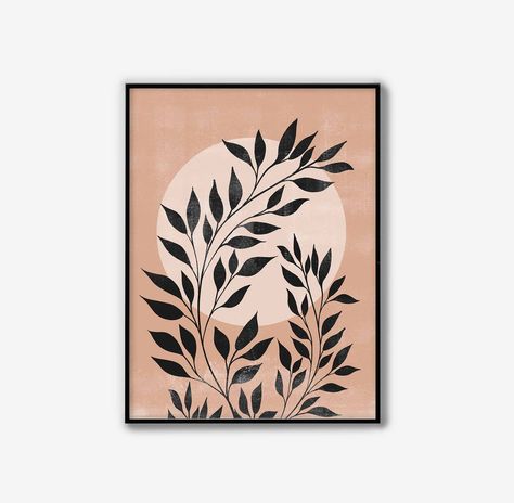 Boho Art Painting, Boho Painting, Small Canvas Paintings, Simple Canvas Paintings, Canvas Painting Designs, Diy Canvas Art Painting, Wall Art Modern, Minimal Art, Painting Art Projects