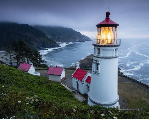 Heceta Head Lighthouse | by Majeed Badizadegan Heceta Head Lighthouse, Bass Harbor Lighthouse, Lighthouse Lighting, Lighthouse Photos, Lighthouse Painting, Lighthouse Pictures, Lighthouse Art, Beautiful Lighthouse, Beacon Of Light