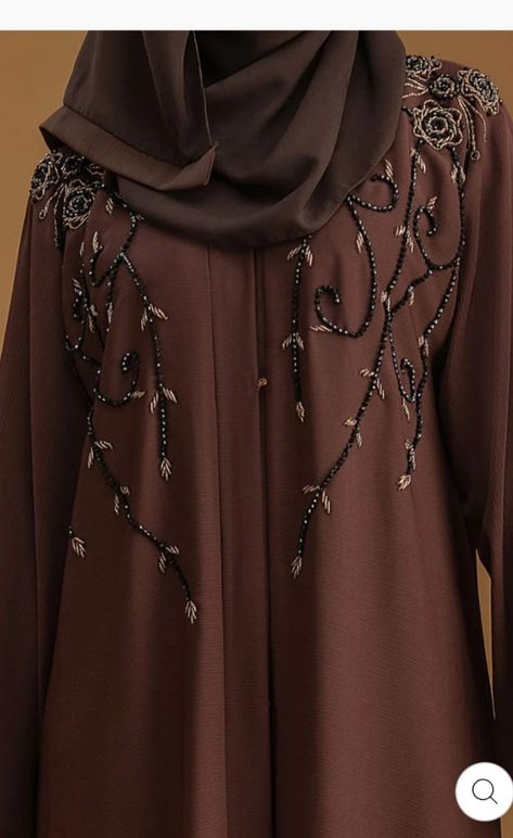 Beads Work Abaya Designs, Karchupi Design, Beaded Abaya, Work Abaya, Burqa Designs, Bubu Dress, Abaya Styles, Casual Abaya, Abaya Designs Latest