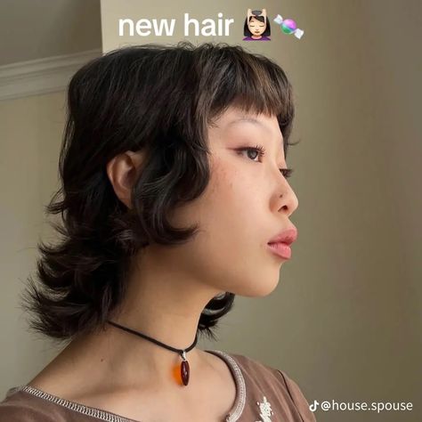 Curly Hime Haircut, Fairy Haircut Short, Hime Haircut Curly, Short Hime Cut, Hime Cut Curly Hair, Hime Cut Short Hair No Bangs, Hime Haircut Micro Bangs, Asian Short Hair, Hair Help