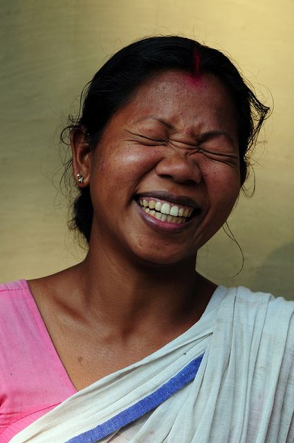 Hysterically laugh woman from assam  by Gurmeet Sapal, via Flickr Person Laughing Photography, Woman Laughing Reference, Laughing People Photography, Person Laughing Reference, People Laughing Aesthetic, Laugh Reference, Happy People Pictures, Laughing Reference, Laughing Expression