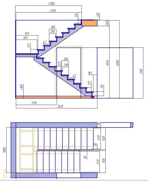 Stair Dimensions, Stair Design Architecture, Stair Plan, Staircase Design Modern, Staircase Railing Design, Bungalow Floor Plans, Building Stairs, Civil Engineering Design, Small House Elevation Design