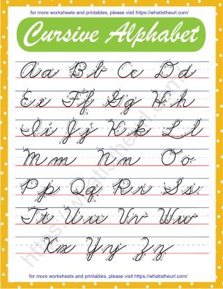 This PDF is a very large one and can be printed any almost any size that is multiple of letter size.  Basically, it is created in Folio size, so the print quality will be very high.  The letters are given in 3 lines and each letter (upper case and lower case) is printed with guiding […] Abcd Alphabets Chart, Cursive Abcd, Fancy Script Lettering, Cursive Chart, Cursive Alphabet Printable, Cursive Alphabet Chart, Writing Alphabet Letters, Uppercase Cursive, Improving Handwriting