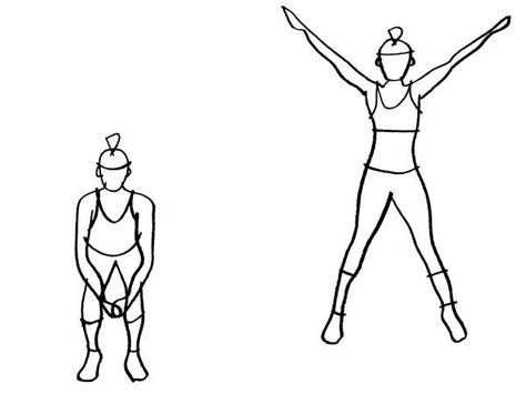 5 Calorie-Torching Jumping Jacks - 5. Star Star Jumps Exercise, Jumping Jacks Challenge, Jumping Jack Variations, Weighted Jumping Jacks, Jumping Jacks Workout, Free Clipart Downloads, Star Jump, Star Jumps, Tight Tummy