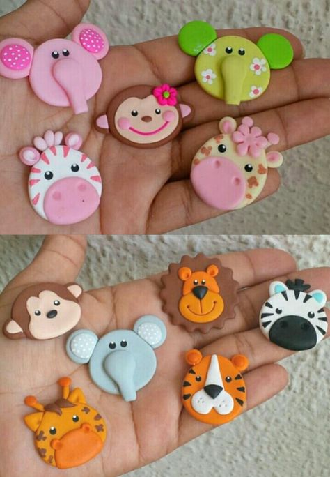 Cercei Din Lut Polimeric, Clay Art For Kids, Cute Craft, Clay Crafts For Kids, Polymer Clay Gifts, Fondant Animals, Clay Magnets, Tanah Liat, Clay Diy Projects