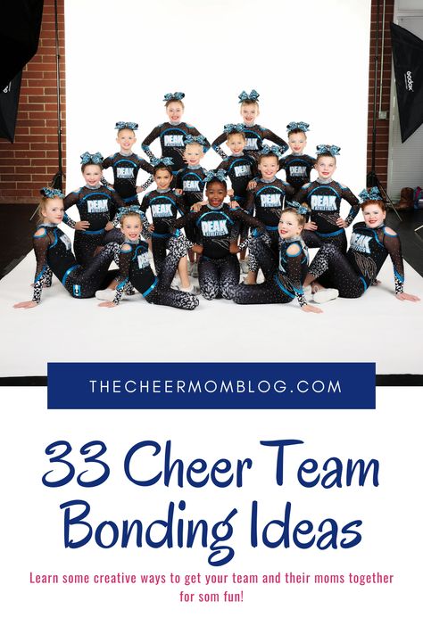 Are you a cheer mom who is always looking for creative ways to get your team together outside of practice? Check out this list of fun and creative ideas to help your cheerleaders grow in their friendship with each other. Cheer Goal Board, Team Get Together Ideas, Cheer Lock In Ideas, Uca Cheer Camp 2023, Bonding Ideas For Teams, Team Bonding Party Ideas, Cheer Squad Ideas, Cheerleader Team Bonding Ideas, Team Mom Cheerleading