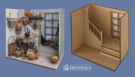 Room Box Miniatures, Bookshelf Art, Miniature Display, Doll House Plans, Mini Doll House, Tanah Liat, Miniature Rooms, Miniature Diy, Miniatures Tutorials