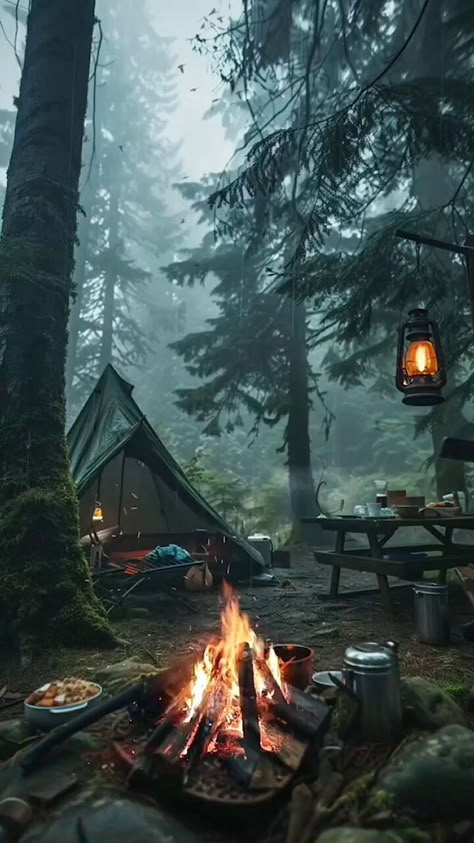 𝘢𝘦𝘴𝘵𝘩𝘦𝘵𝘪𝘤 𝘷𝘪𝘴𝘶𝘢𝘭𝘴 •°. *࿐ (@aestheticwabi) on X Rain And Thunder Sounds, Aesthetic Visuals, Rain Sounds For Sleeping, Forest Camp, Camping Inspiration, Beautiful Scenery Photography, Fall Camping, Camping Aesthetic, Scenery Photography