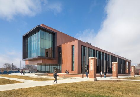 Northwestern College, Health and Natural Sciences Building - HGA College Building Design, University Building Architecture, College Exterior, Hospital Facade, School Facade, Civic Architecture, High School Building, College Building, University Design