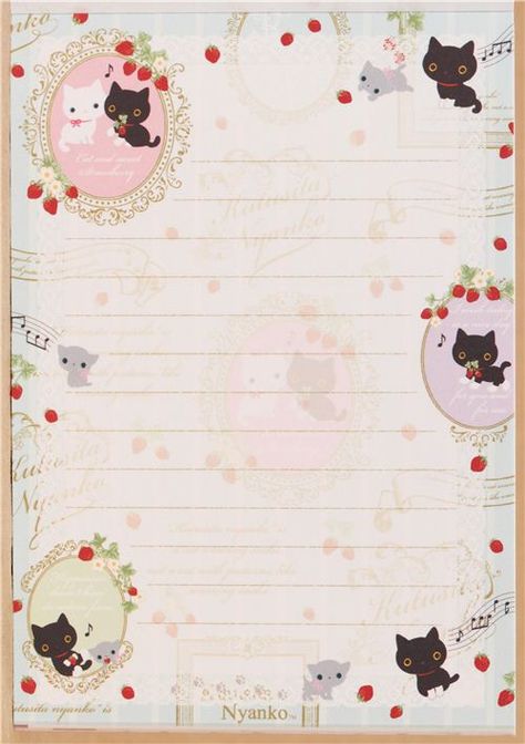 kawaii Kutusita Nyanko cat Memo Pad Japan San-X - Memo Pads - Stationery - kawaii shop modeS4u Kutusita Nyanko, Memo Template, Stationary Printable, Memo Pad Design, Writing Paper Printable Stationery, Note Writing Paper, Writing Paper Printable, Memo Paper, Scrapbook Printing