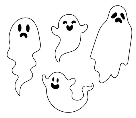 Ghost For Halloween, Ghost Stencil, Ghost Print Out, Halloween Ghost Printables, Free Ghost Printables, Ghost Printable Free, Halloween Cut Outs Free Printable, Ghost Templates Free Printable, Ghost Faces Template Free Printable