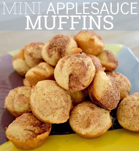 Applesauce Muffins, Preschool Snacks, Baby Snacks, Mini Muffins, Toddler Meals, Kids Snacks, Clean Eating Snacks, Yummy Recipes, Baby Food Recipes