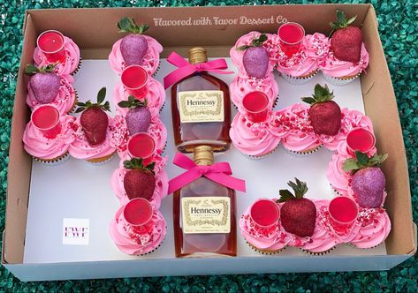 Alcohol Infused Cupcakes, Alcohol Birthday Cake, Infused Cupcakes, Liquor Cake, First Holy Communion Cake, Alcohol Cake, Number Birthday Cakes, Boozy Cupcakes, 25th Birthday Cakes