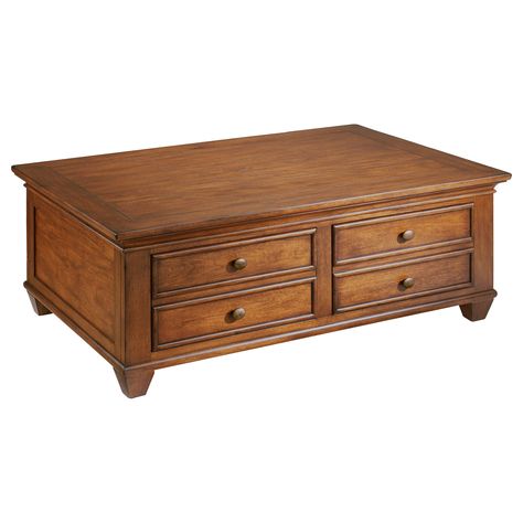 Cassidy Coffee Table - Ethan Allen US Storage Coffee Tables, Small Coffee Tables, Ethan Allen Dining, Den Furniture, Ethan Allen Furniture, British Decor, Traditional Coffee Table, Living Room Redesign, Beach House Living Room