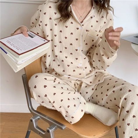 Sleeping Dresses, Aesthetic Pjs, Pyjamas Aesthetic, Pyjama Aesthetic, Aesthetic Pajamas, Pajamas Aesthetic, Night Suit For Women, Pajama Outfit, Red Pajamas