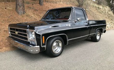 No Reserve Short Box: 1979 Chevy C10 #ForSale #Chevrolet - https://barnfinds.com/no-reserve-short-box-1979-chevy-c10/ 1979 Chevy C10, K10 Chevy, Chevrolet Trucks C10, 1973 Chevy Truck, 1979 Chevy Truck, 85 Chevy Truck, Holden Monaro, Studebaker Trucks, Chevy Diesel Trucks