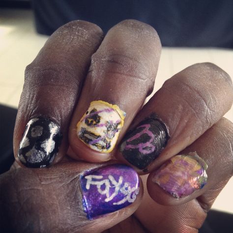 Gamzee Makara Inspired Nails #homestuck #juggalo #faygo #darkcarnival #nailstuck #gamzeemakara Gamzee Makara Aesthetic, Gamzee Makara, Homestuck Trolls, Inspired Nails, Homestuck, Rings For Men, Nail Art, Nails, Quick Saves