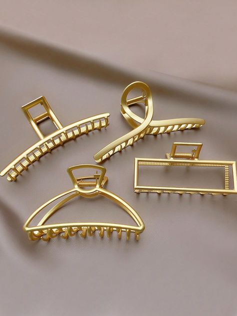 1pc Women's High-end Metal Hair Clip For Big Volume Hair, Shark Shape Design, Stylish Hair AccessoryI discovered amazing products on SHEIN.com, come check them out! Big Volume Hair, Metal Hair Clip, Metal Hair Clips, Metal Hair, Gold Collar, Form Design, Volume Hair, Metallic Hair, Latest Hairstyles